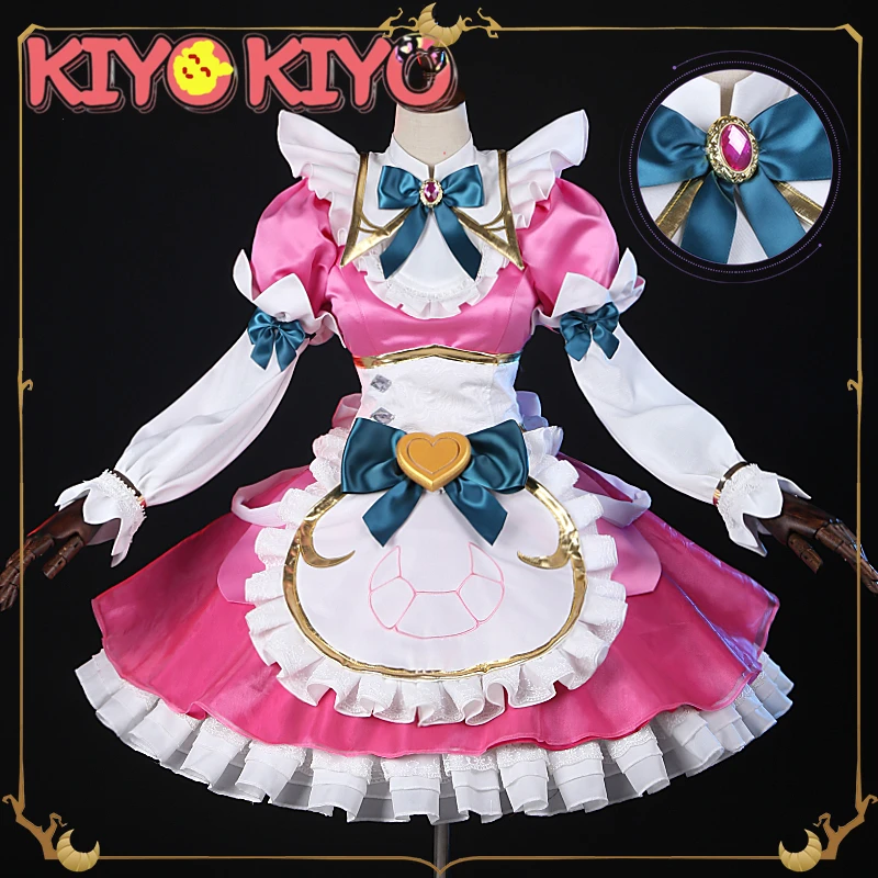 

{Stock} KIYO-KIYO Game LOL Cafe Cutie Soraka New Skin Cosplay Costume Soraka Sweetheart Lovely Maid Dress female