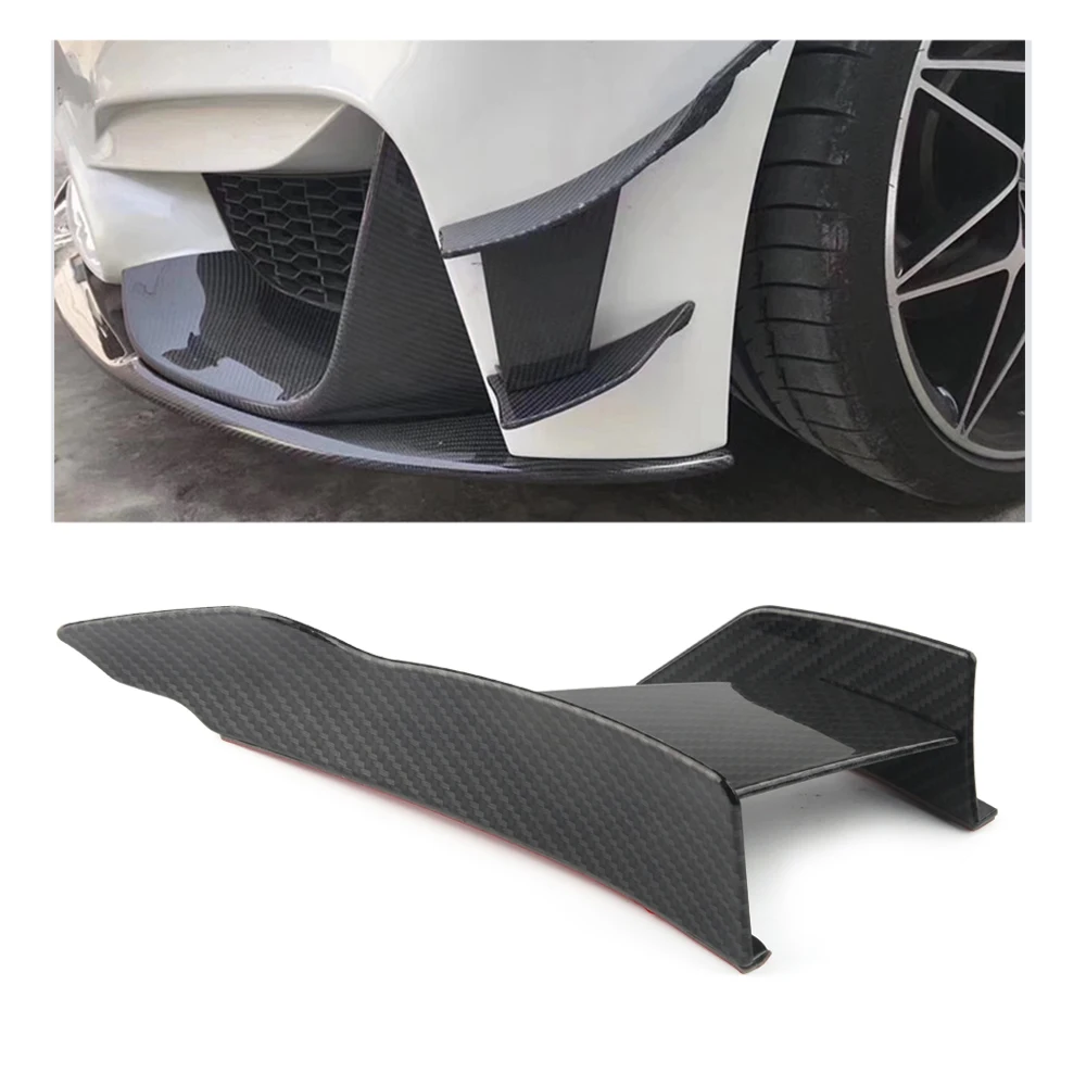 Carbon Fiber Car Styling Accessories Front Bumper Lip Fin Splitter Spoiler Canard Sticker Fit for BMW F80 M3 For BMW F82 M4 6pcs