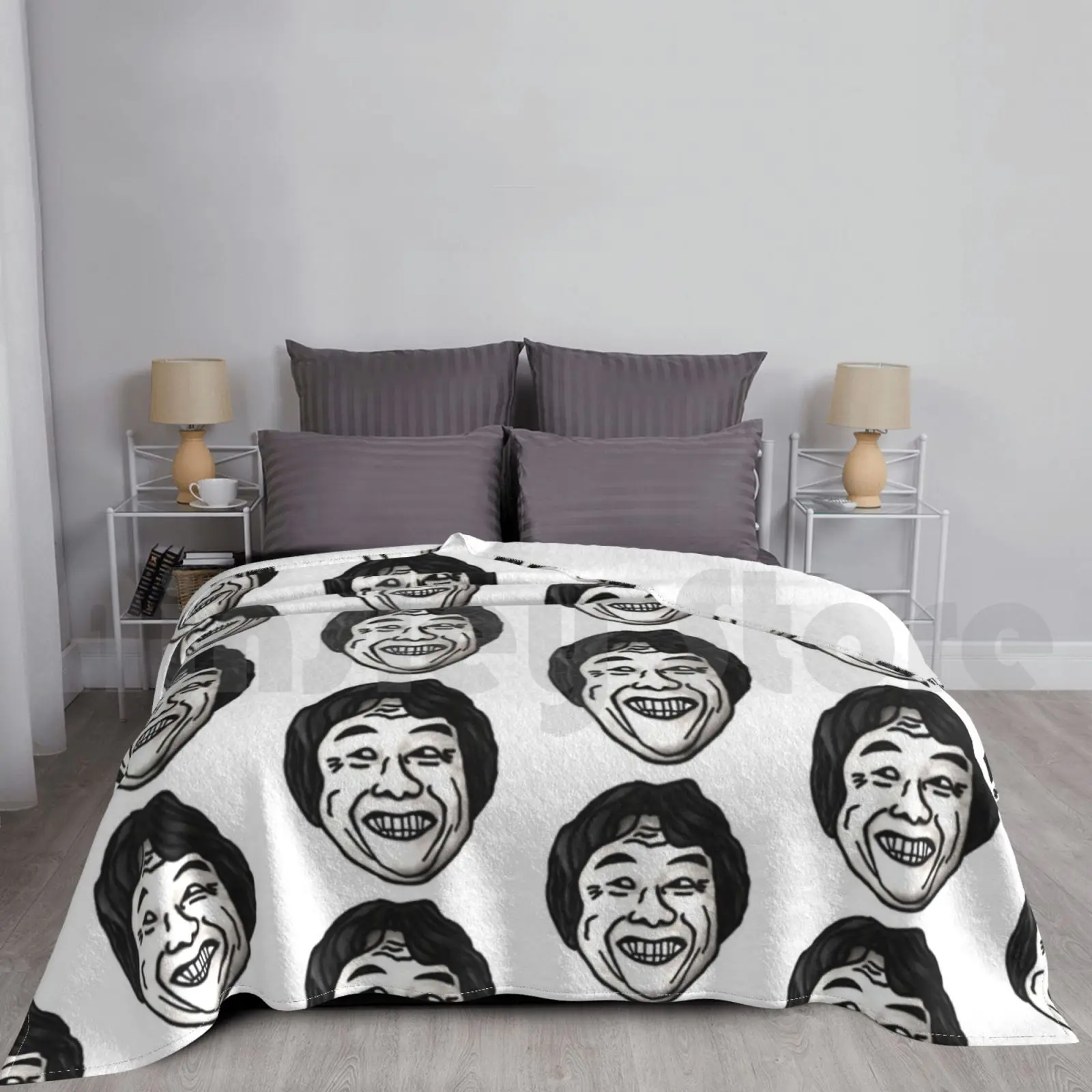 Nintentroll ( Version Small ) Blanket Fashion Custom Game Games Shigeru Miyamoto Meme Trollface