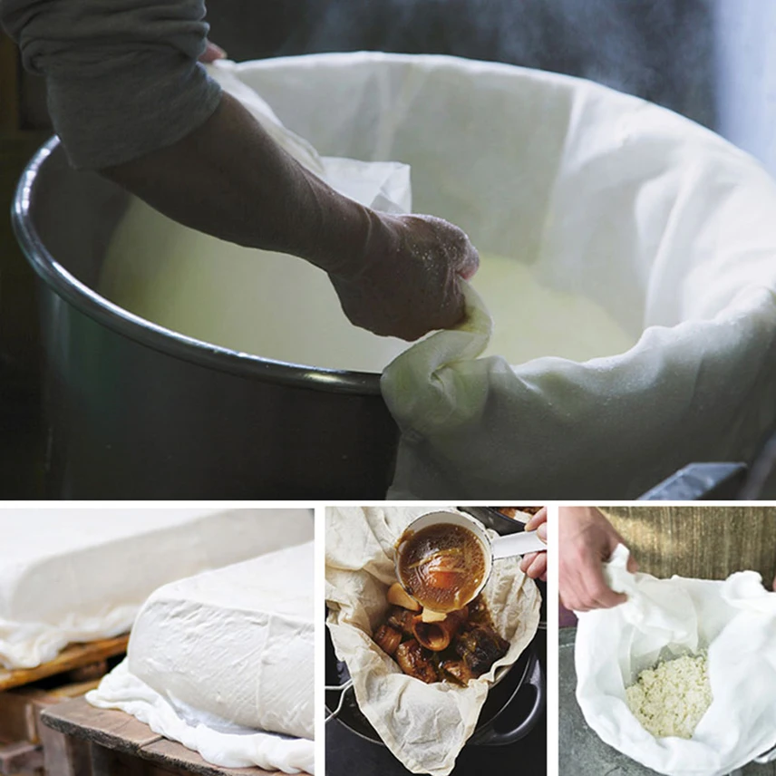 Katoen Gaas Tofu Kaas Filter Doek Mousseline Kaasdoek Boter Melk Koffie Filter Netto Herbruikbare Filtratie Zeef Keuken Tool