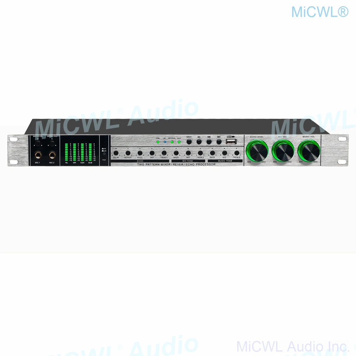 Professional Effector Audio Effects Processor Wireless Wired Microphone USB Digital Sound PreAmps X8