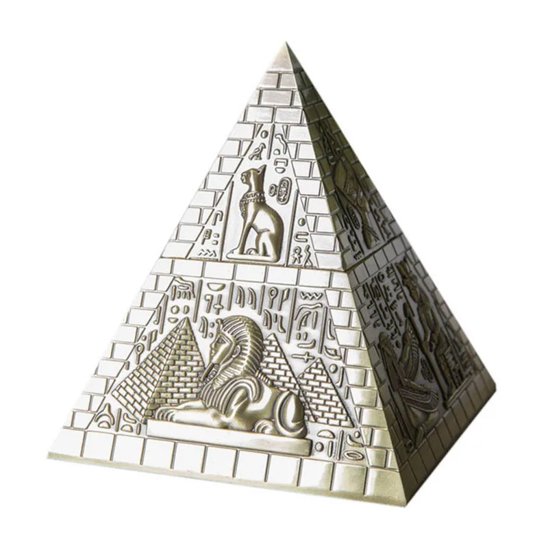 3pcs/Set Ancient Egypt Pyramid Storage Box Metal Small Trinket Jewelry Box for Home Decor Crafts Gifts