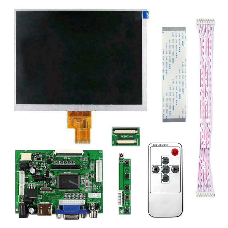 

8 Inch HJ080IA-01E / HE080IA-01D 1024x768 LCD Screen Display with VGA + HDMI-Compatible Driver Controller Board Kit