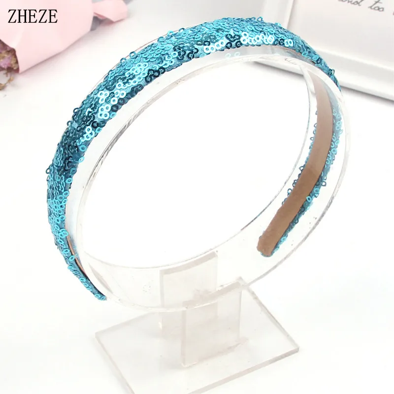 14Pcs/Lot Popular Glitter Sepuins Headband Girls Bling Hairband Children Hair Accessories For Women Festival Mouse Ears Headwear