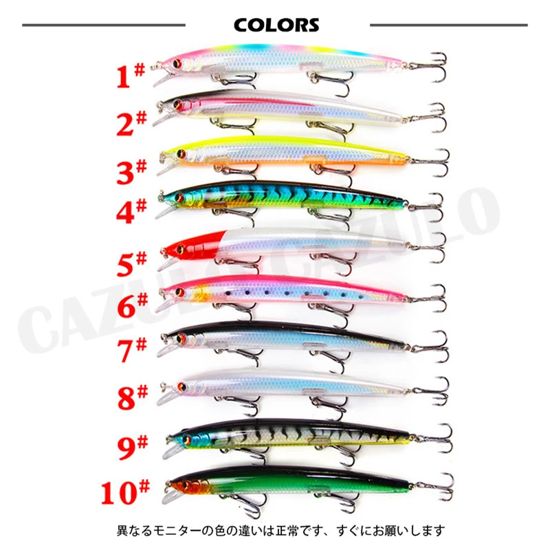 Artificial Fishing Lure, Acessórios Minnow, Wobblers Tackle, Pike Tackle, Profundidade 0,5-1m, 15,4g, 135mm