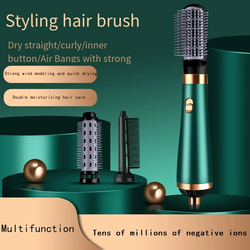 مجفف الشعر الجاف والرطب مشط الهواء الساخن ثلاثة في واحد التلقائي مجعد الشعر استقامة بيرم كسول مريحة المنزل المهنية