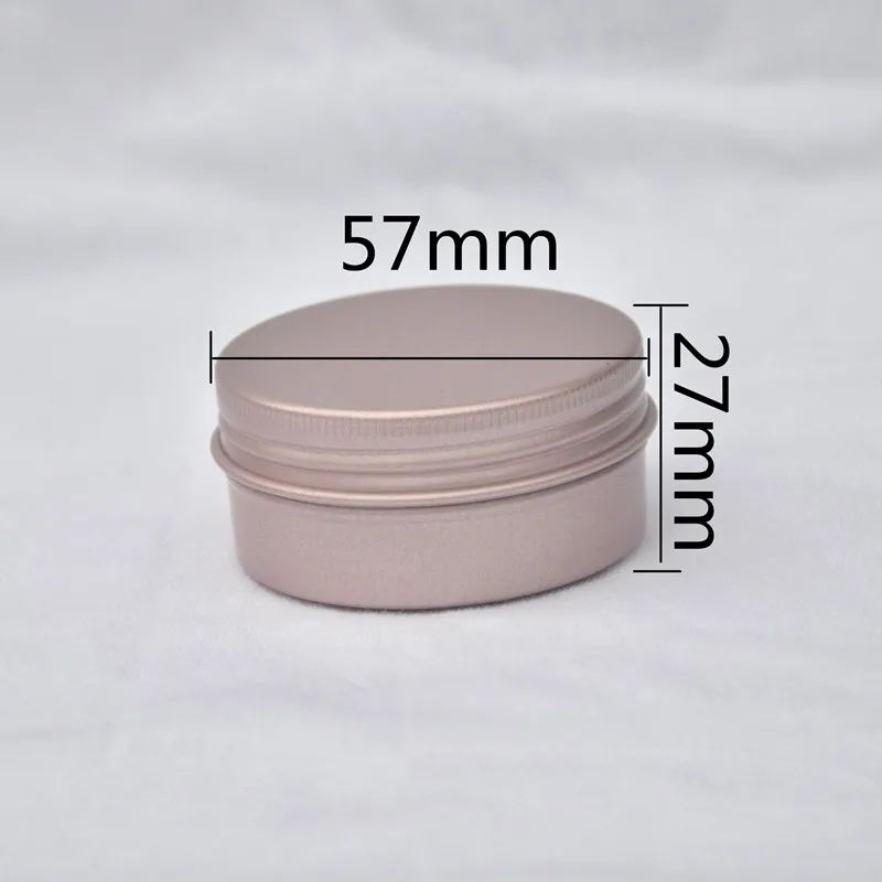 

50/100pcs 50g Rose Gold Aluminum Jar Metal Containers Lip Balm Container Empty Candle Jars Cream Pot Box