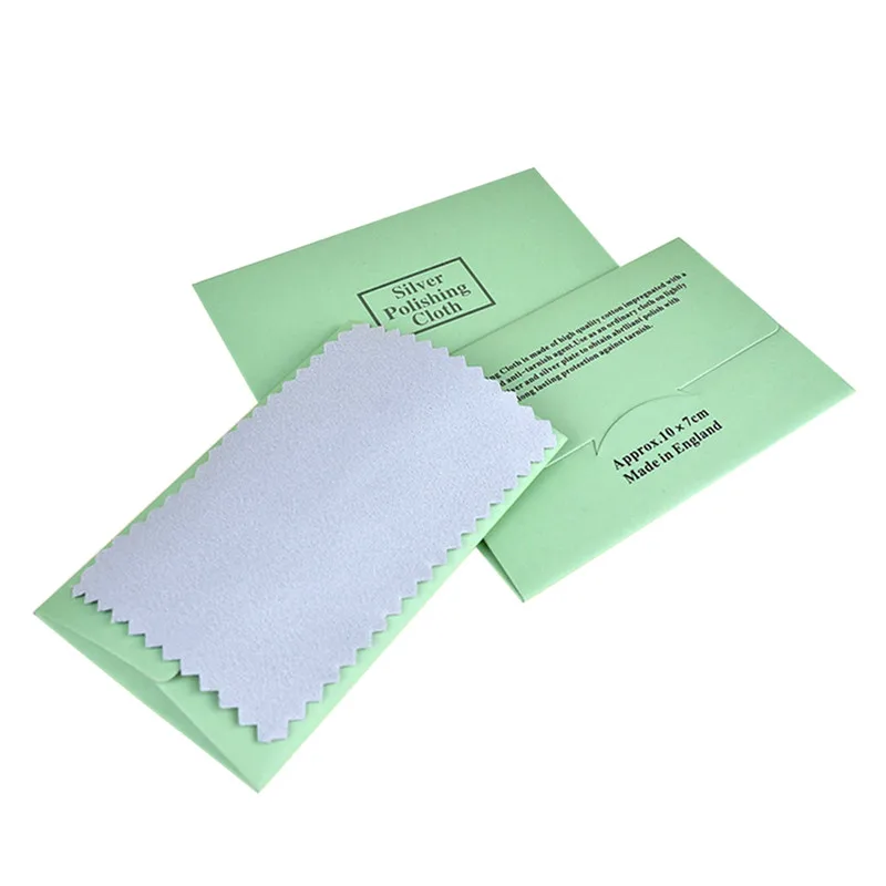 10Pcs Polishing Jewelry Cloth Polish Tool Jewelry Clean Anti-tarnish Jewelry Cleaning Cloth Random Color 10*6.3cm