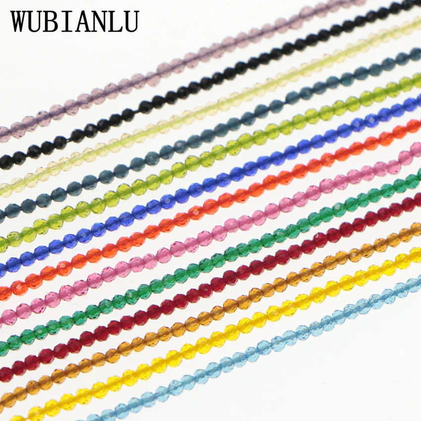 

WUBIANLU 2-3 мм Цветные Австрийские граненые Хрустальные стеклянные бусины Rondelle для самостоятельного изготовления ювелирных изделий браслет ручной работы оптовая продажа