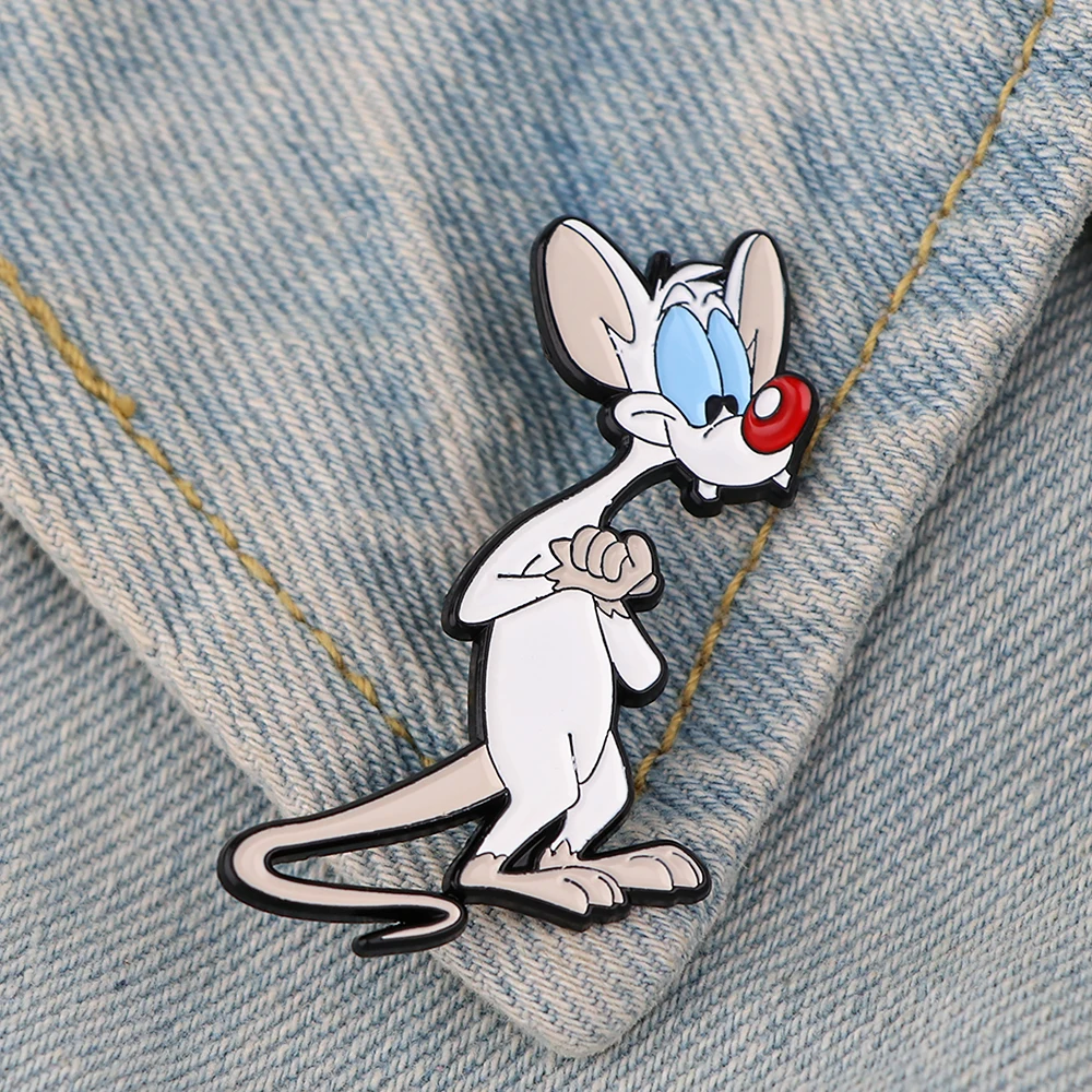 DZ2440 Novelty Cute Mouse Funny Enamel Pins for Clothes Badges on Backpack Lapel Pin Decoration Anime Jewelry Accessories Gifts