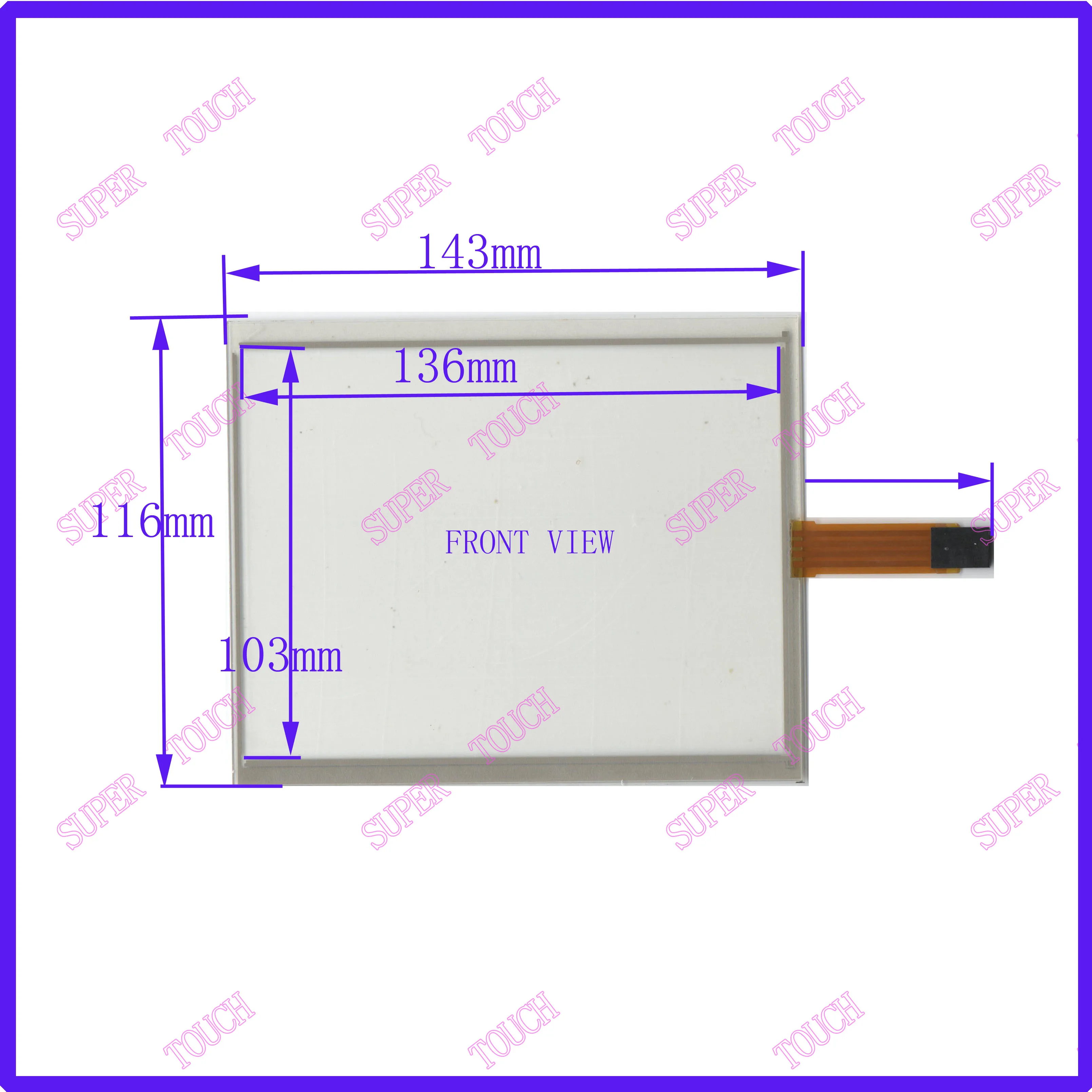 

original new 6.5''inch 6.4inch four-wire resistive touch screen 143 * 116 industrial control medical equipment external screen