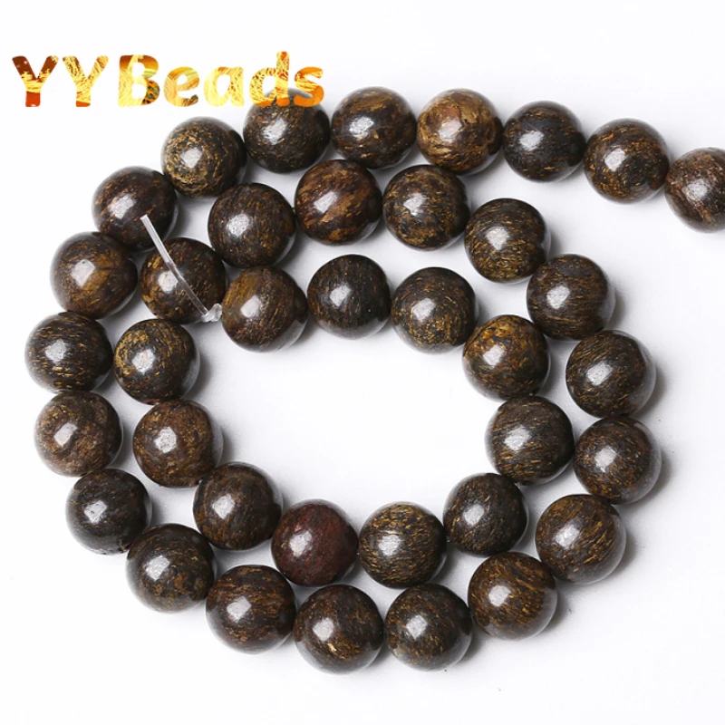 Natural Dark Brown Bronzite Stone Beads Round Loose Charm Beads For Jewelry Making DIY Bracelets Women Necklaces 4 6 8 10 12mm