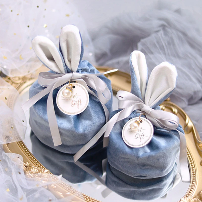 Cloth Easter Bags Cute Bunny Gift Packing Bags Wholesale Rabbit Chocolate Candy Bags Wedding Birthday Party Decoration 2026 New