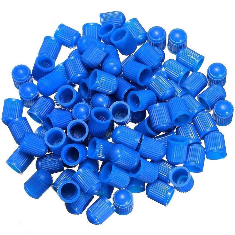 100Pcs/lot Bike Tire Valve Caps Plastic Schrader Valve Multi-Color Bicycle Tire Valve Cap Dust Covers