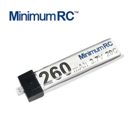 MinimumRC 260mah 3.85-4.35v Lipo Battery 1.25 jst Plug