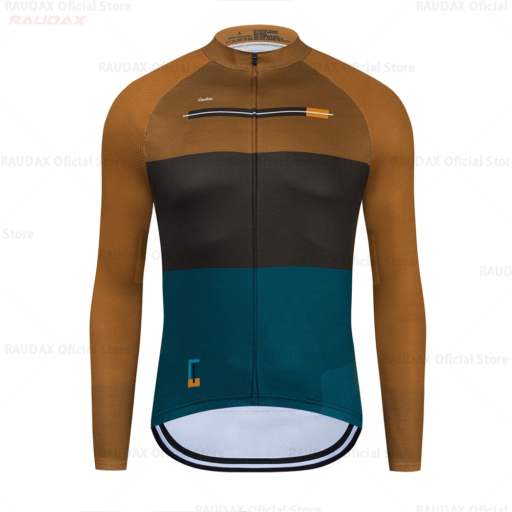 Raudax Bicycle Jerseys Spring Autumn Cycling Shirts New Long Sleeve MTB Mountain Bike Bicycle Wear Premium Road Bike Clothing