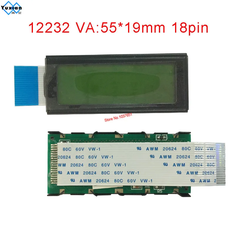122x32 wyświetlacz modułu Lcd mały Panel mały rozmiar 18pin FFC 12232-9