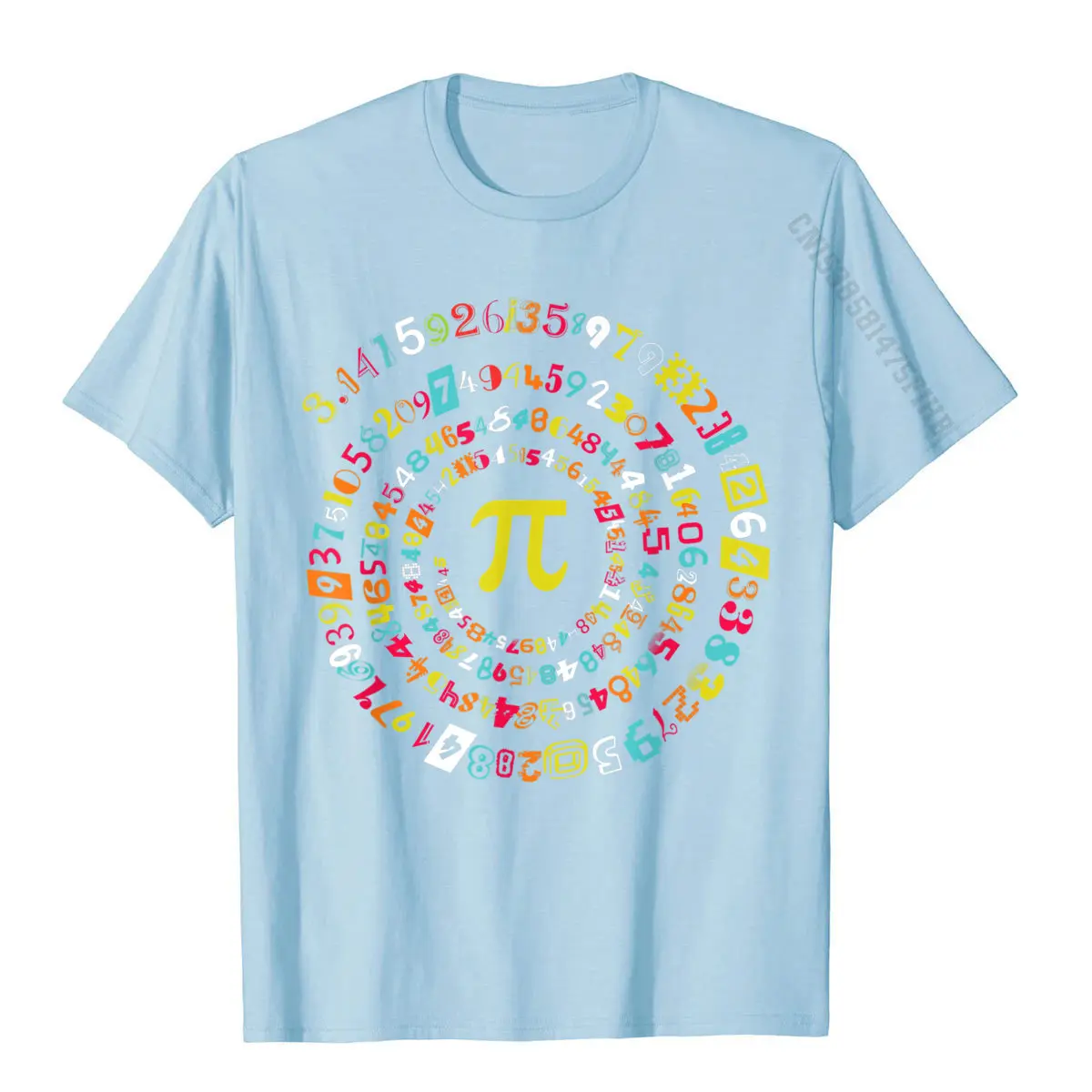 Funny Pi Day Shirt Spiral Pi Math Tee For Pi Day 3.14 T-Shirt Top T-Shirts Customized Cotton Tops Shirts Simple Style For Men