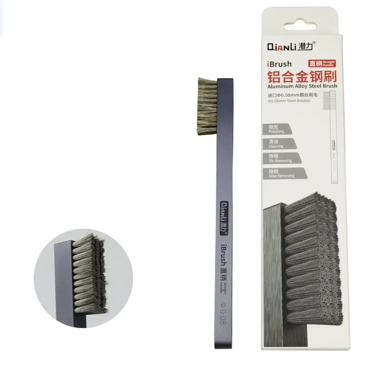 

Qianli iBrush Aluminum Alloy Brush Heat Resistance Brush With Screw Magnetizer for CPU Glue Removal Polishing Grinding