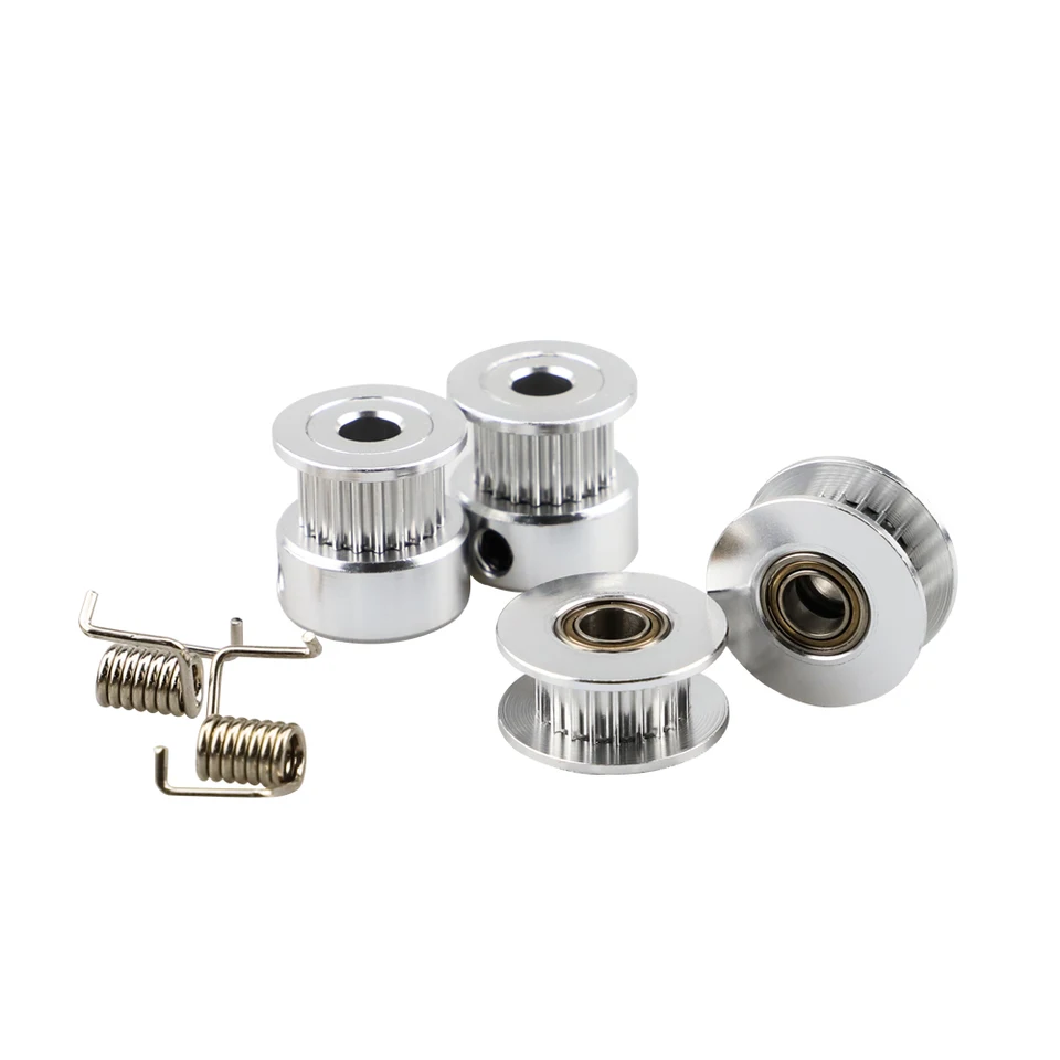 Produktbild von 10x GT2 Umlenkrolle 20 Zähne, 5mm Bohrung, 6mm Breite – Alu, Für 3D-Drucker & CNC