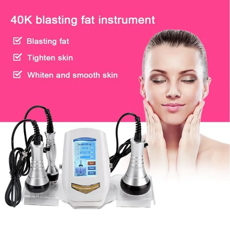 40K Cavitation Body Shaping Massager Three In One Lymphatic Drainage Fat Mass Elimination Slimming Vacuum Massage Machine Beauty