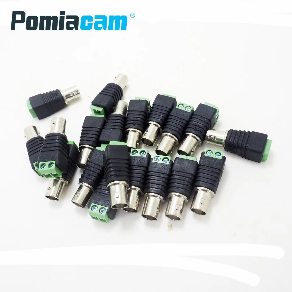 

B-G1 Freeshipping 100pcs/lot BNC female to green head solderless monitoring video converter head / positive and negative / screw