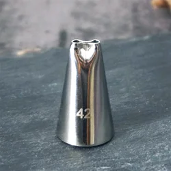 #42 Two-Hole Piping Nozzle Icing Tip Cup Cake Cream Decorating For Pulling Parallel Line Small Size