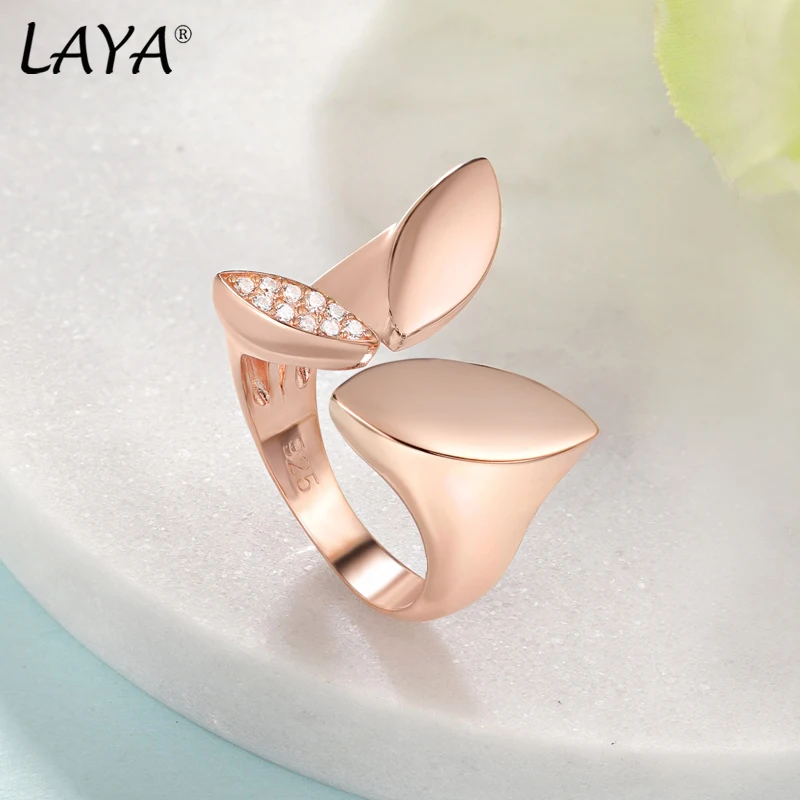 Laya 925 Sterling Sliver High Quality Zircon Individual Design Fashion Thick Ring For Women Neutral Jewelry 2021 Trend