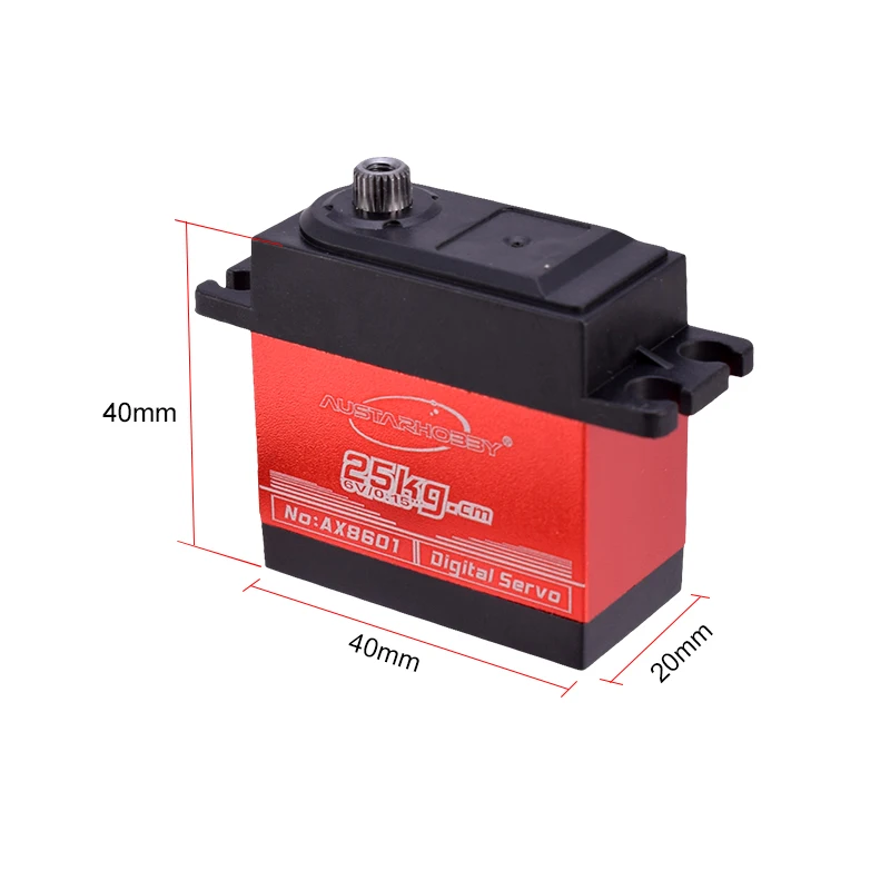 AUSTARHOBBY Digital Servo AX8601 4.8-6.0V 25KG Waterproof High Torque Metal Gear for Traxxas HSP RC Car Boat Robot Airplane