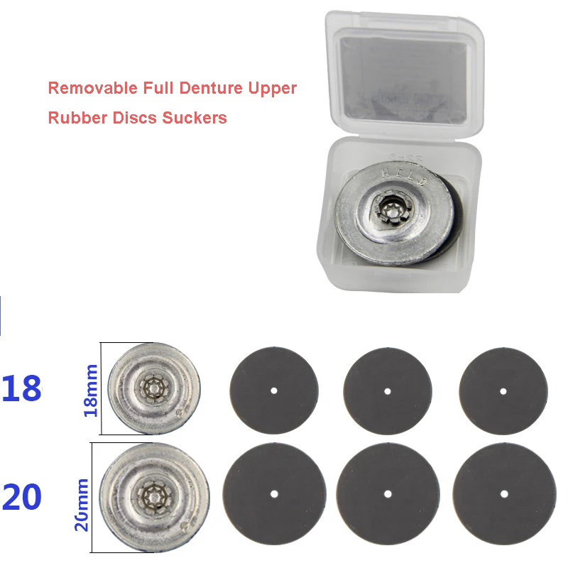 

1 SET Dental Lab Dental Rubber Disc Sucker Denture Upper Plate Retention For Removable Full Upper Denture Work