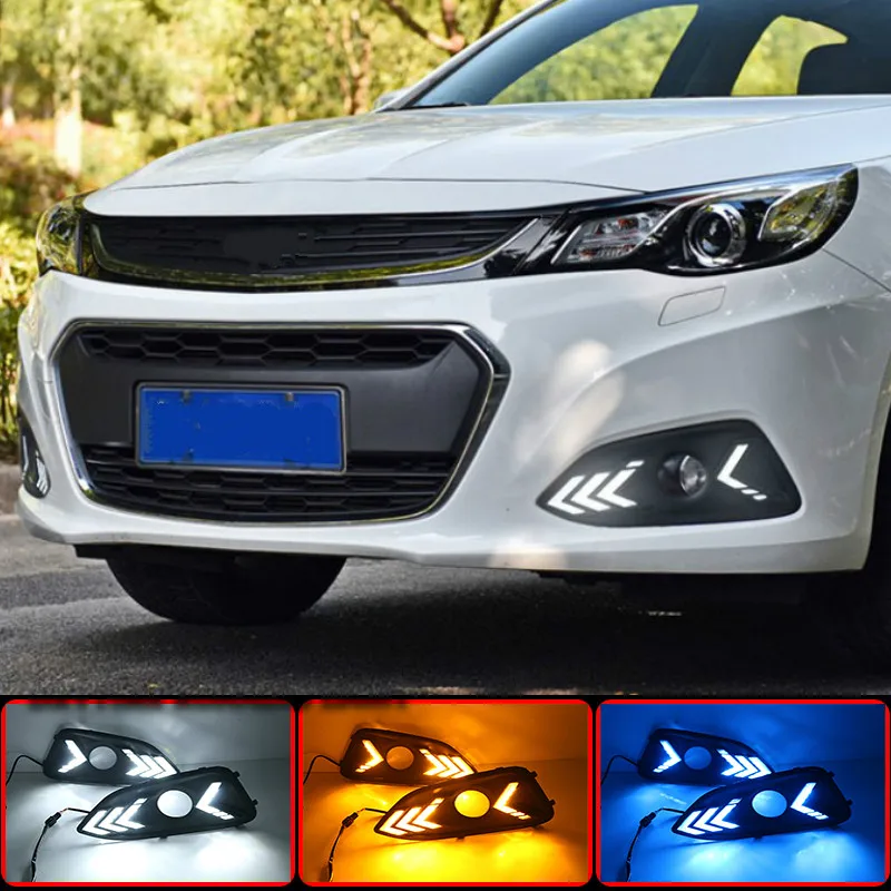 

2PCS DRL with turn signal Daytime Running Light fog lamp Daylight car styling For Chevrolet Chevy Malibu 2016-2018