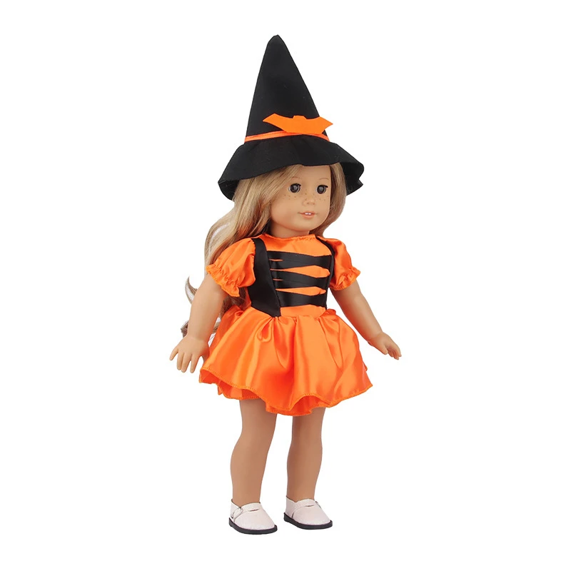 18 Inch Doll Halloween Costume Handmade Dress for American Girl Doll 43 cm Baby Born Doll Clothes Children's Toy Festival Gift