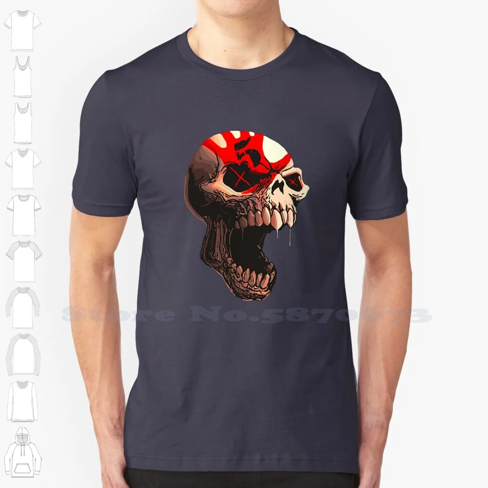 Skull Five Finger Band 100% Cotton T-Shirt Best Death Koerangtoeroe