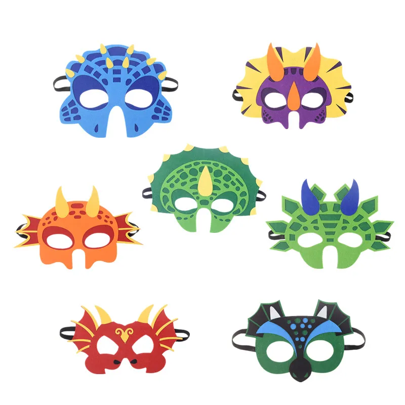 Dinosaur Mask Super Tyrannosaurus Rex Stegosaurus Mask Kids Boys children Costume DIY Masquerade Eye Mask Cosplay DIY