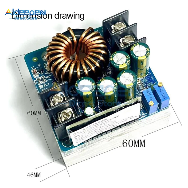 DC 400W 15A Step-down Buck Converter Constant Current Power Supply LED Driver 10.5-60V to 0-45V Voltage Charger Step down Module