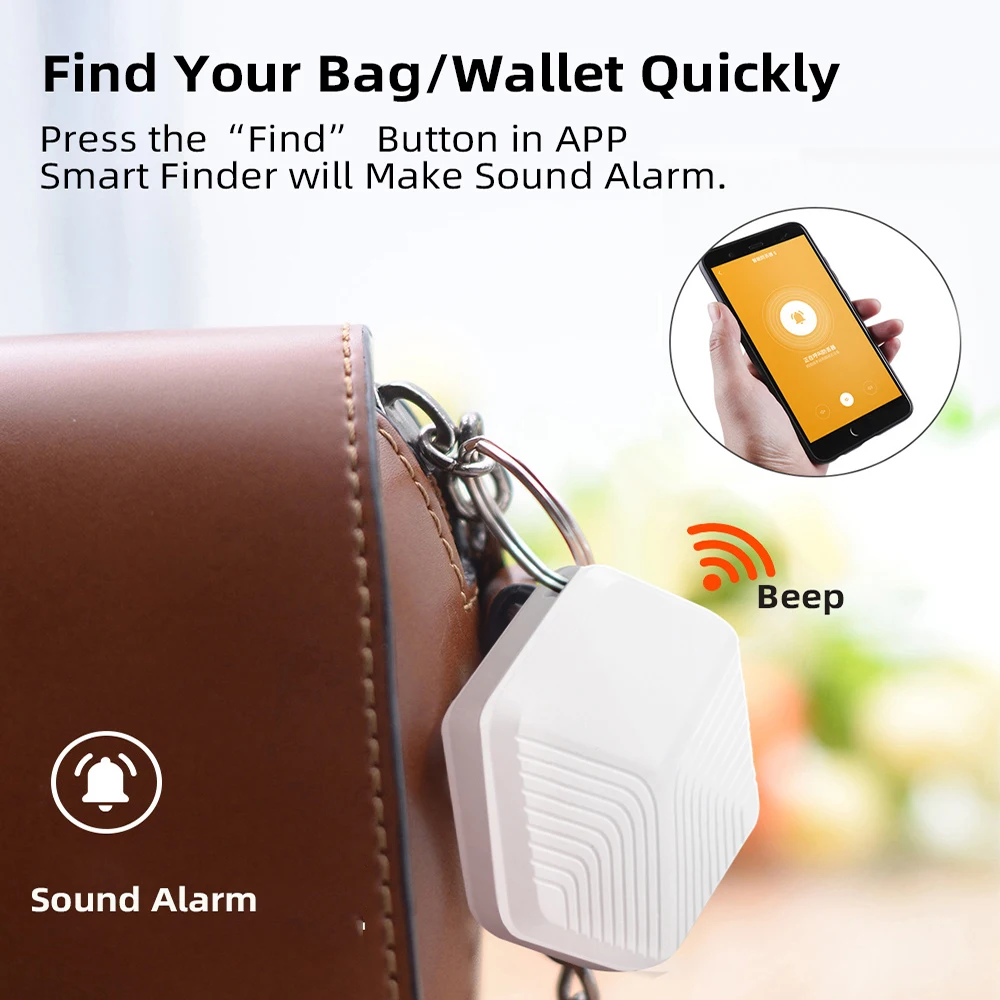 Tuya Smart Life Anti-Lost บลูทูธ Finder อุปกรณ์,โทรศัพท์มือถือสูญหาย,Bi-Directional Finder,แท็ก GPS Tracker แบตเตอรี่