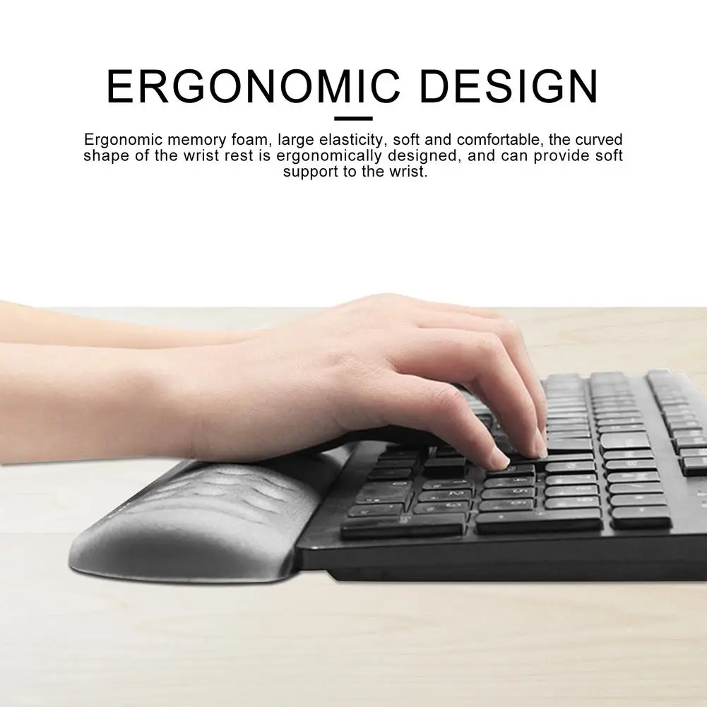 Mechanical Keyboard Wrist Rest Pad Mouse Wrist Rest Pad Ergonomic Memory Foam Set Comfort Mouse Pad For Office Computer Laptop