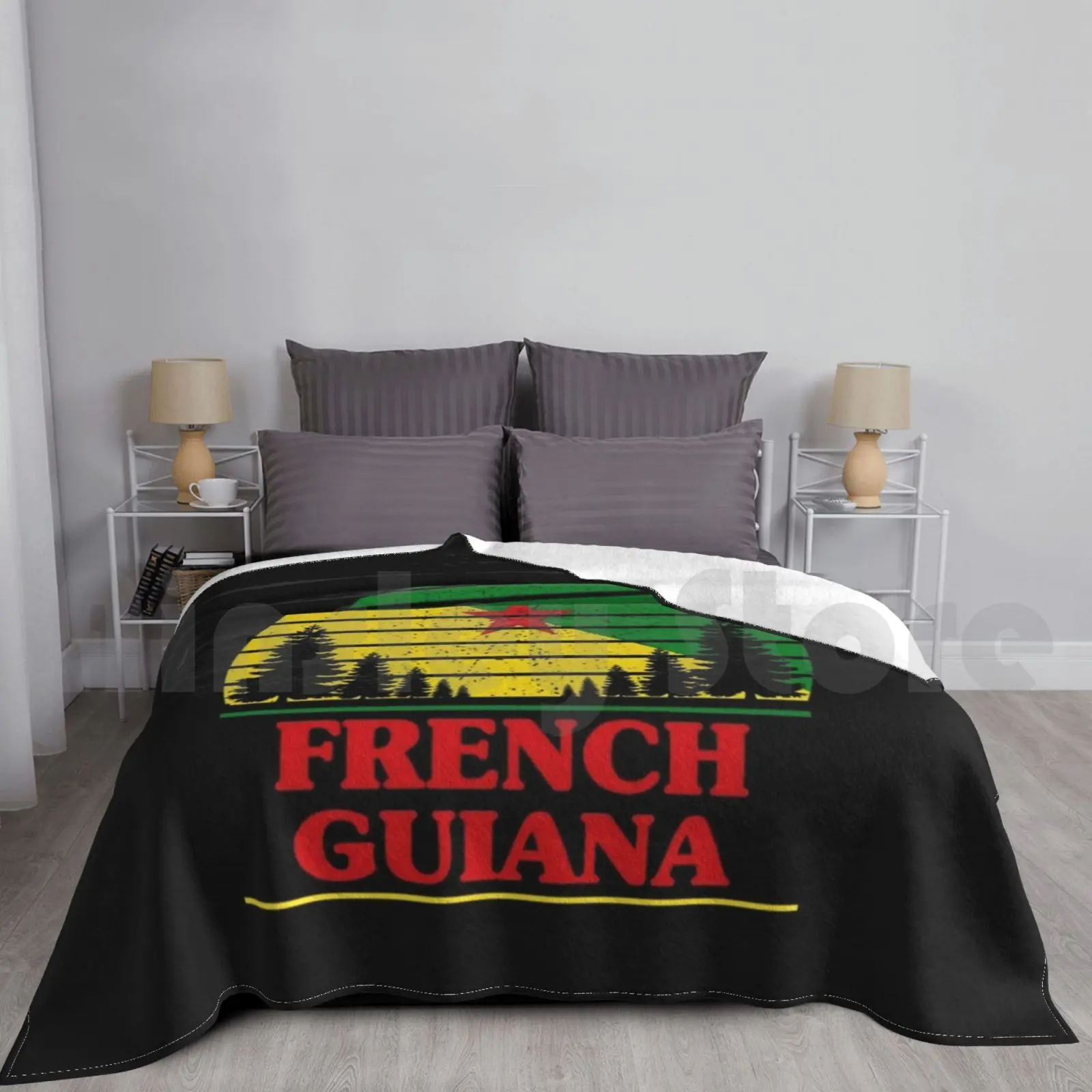 French Guiana Blanket Fashion Custom French Guiana Flag Franz ? Sisch Guayana Franz ? Sisch Guyana Guyane