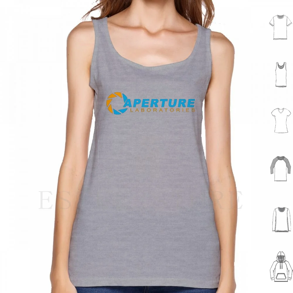 Untitled Tank Tops Vest Cotton Portal Portal 2 Aperture Aperture Science Aperture Labs Geek Cave Johnson