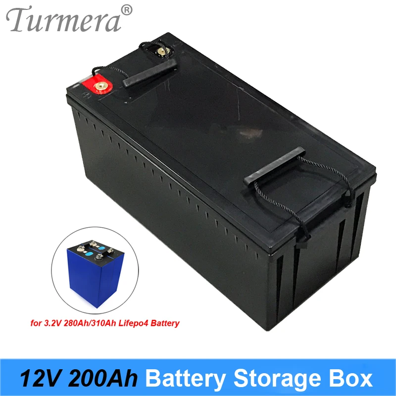 

Turmera 12V Battery Storage Box with LCD Display for 3.2V 100Ah 200Ah 280Ah 310Ah Lifepo4 Battery Solar Energy System or UPS Use