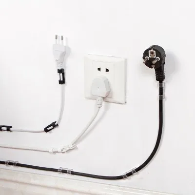 ZUCZUG 3 Color 20PCS Cable Drop Clip Desk Tidy Organiser Wire Cord Lead USB Charger Cord Holder Organizer Holder Secure Table