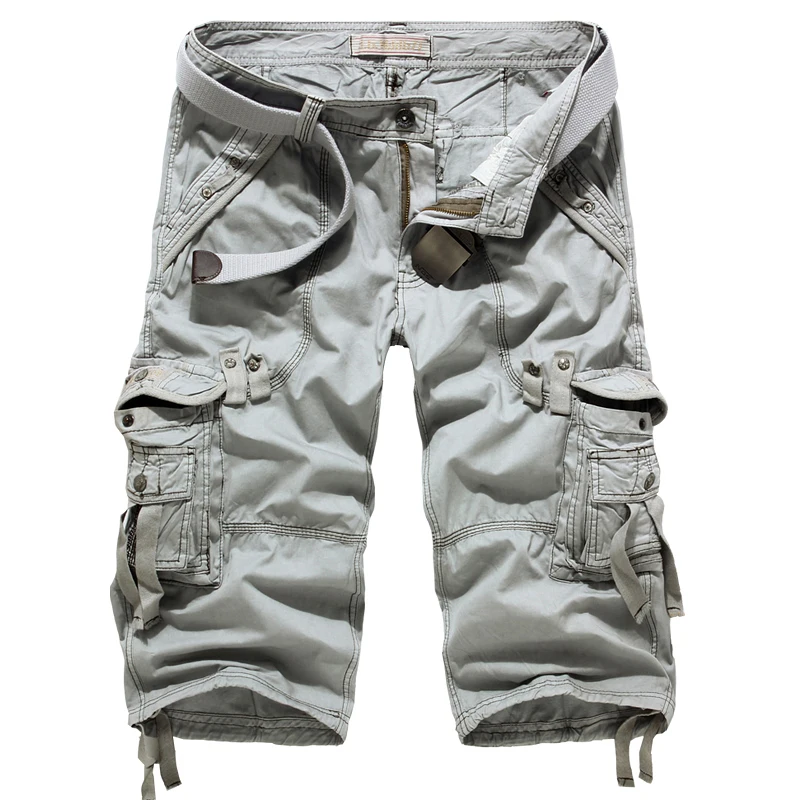 2025 sommer Neue Hohe Qualität Cargo-Shorts Männer Lässige Workout Military männer Shorts Multi Tasche Knielangen Kurze Hosen