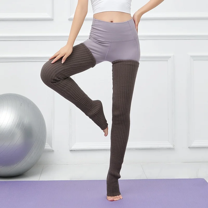 Offre spéciale pas cher 90CM allongé épaissi échauffement Ballet danse Yoga filles femmes jambières