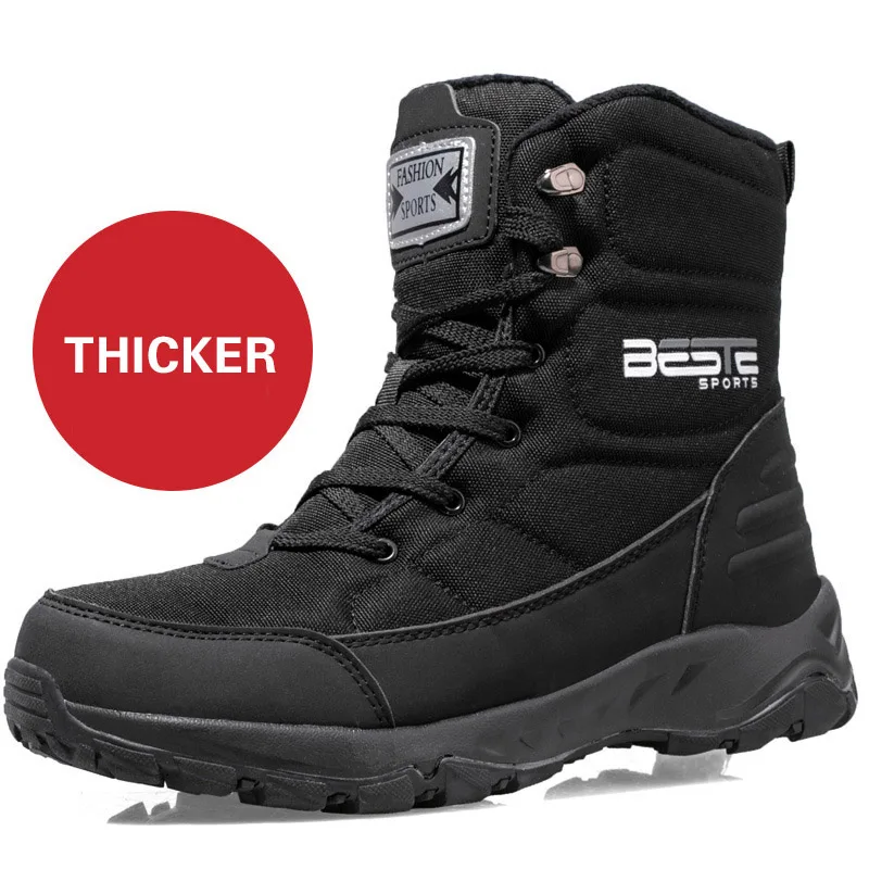 Winter Laarzen Mannen Wandelen Schoenen Outdoor Snowboots Dikke Vacht Warm Casual Footwear Platform Mannen Laarzen Mannelijke Katoenen Schoenen Grote size