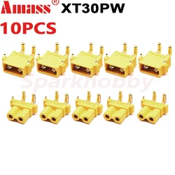 10PCS/5Pairs Amass XT30PW Male Female connector PCB board 2mm Banana Golden head Right Angle Horizontal connector for RC model