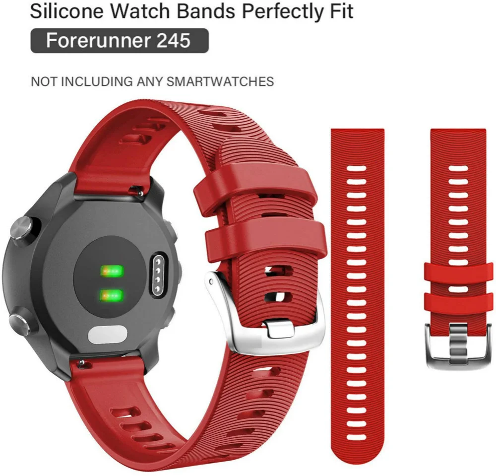 Duszake cinturino per Garmin 245 cinturino sportivo in Silicone cinturino sportivo per Forerunner 245M/645/Vivoactive 3/Venu/Venu SQ bracciale