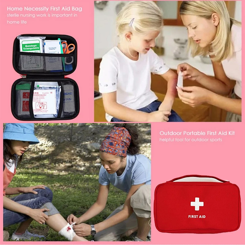 Empty Large First Aid Kit Emergency Medical Box Portable Travel Outdoor Camping Survival Medical Bag Big Capacity Home/Car