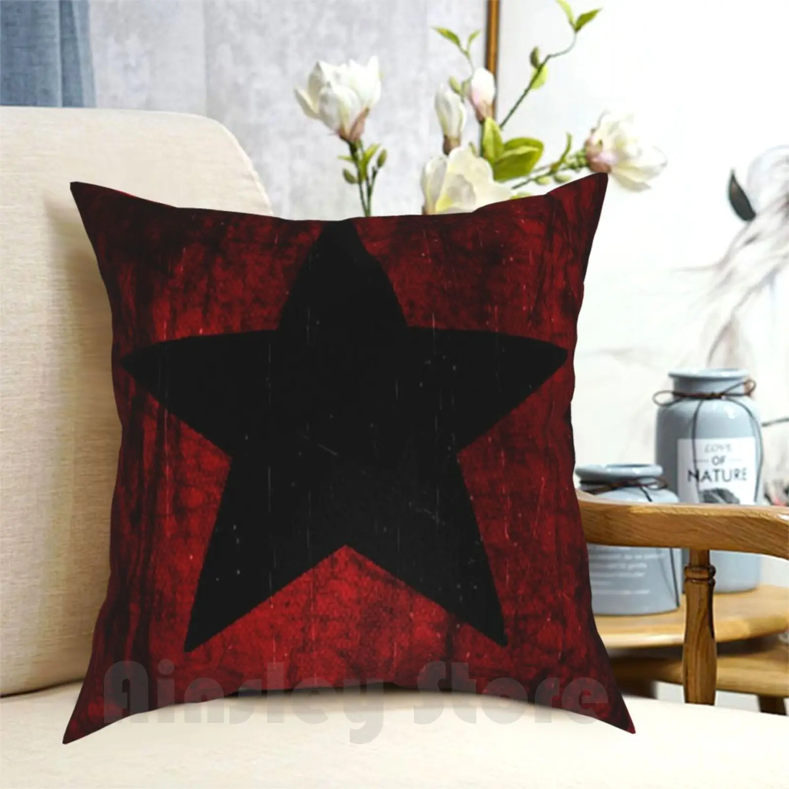 Red Winter Pillow Case Printed Home Soft Throw Pillow Civil War Comics Geek Movies Prop