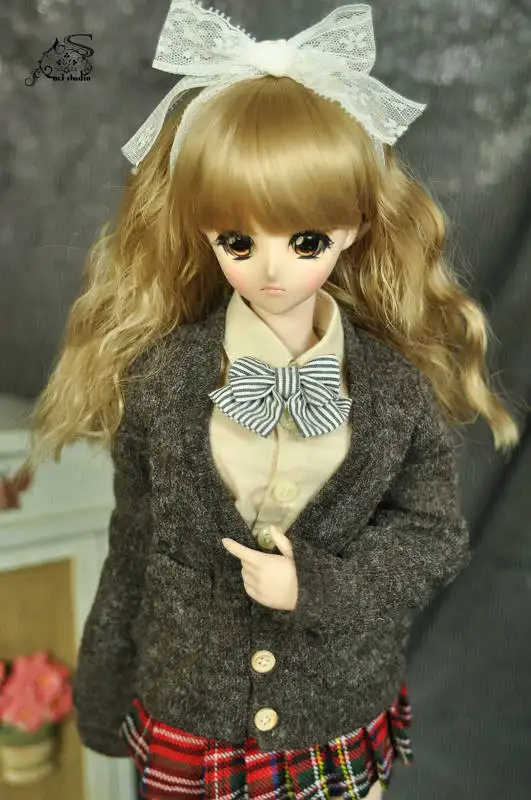 

1/4 1/3 BJD плиссированная юбка + рубашка + кардиган наряд для BJD/SD MSD SD13 большая девочка не входит кукла и другие аксессуары E2651