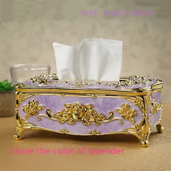 European style hotel desktop living room dining room home decoration tissue box acrylic waterproof toilet dustproof tissue holde